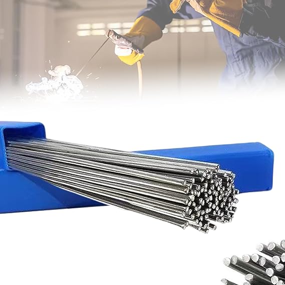 50Pcs Aluminum Brazing Rods, Aluminum Welding Rods, Welding Sticks, Low Melt Welding Rods 716F-752F, 2/32"x13" Aluminum Rod, No Flux Required soldadura de aluminio for all Position