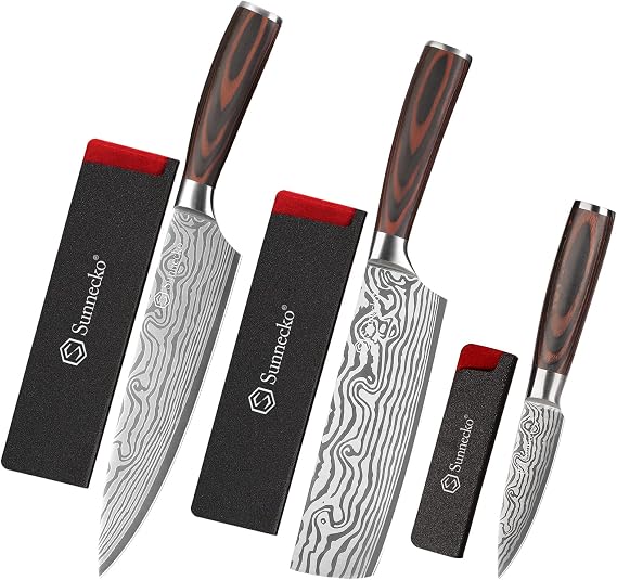 Sunnecko 3pcs Kitchen Knife Set