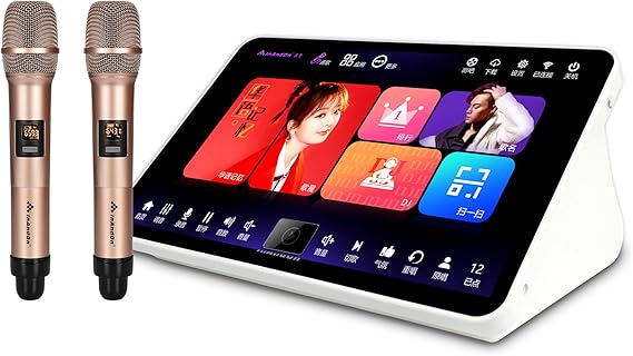 Inandonkod 2026 New Karaoke Machine with 11.6-inch Touch Screen Integrated Karaoke System with Microphone and Amplifier Chinese English Switching Player YouTube APP Online Playback (11.6-inch 2TB)