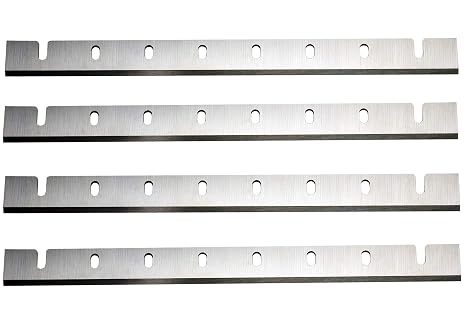 HSS Planer Blades for DW733 12-1/2-Inch (DW7332) Heat Treated, Double Sided HSS Planer Knives Replace DeWalt DW 7332, Set of 4 Replacement