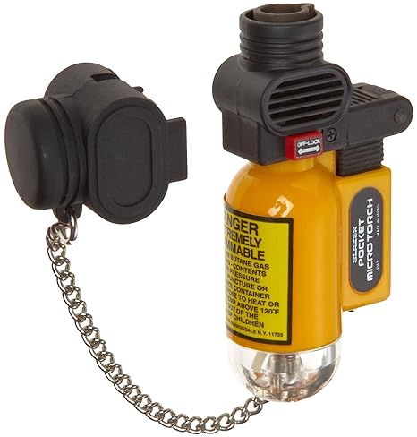 Blazer PB207CR The Torch Butane Refillable Lighter, Yellow
