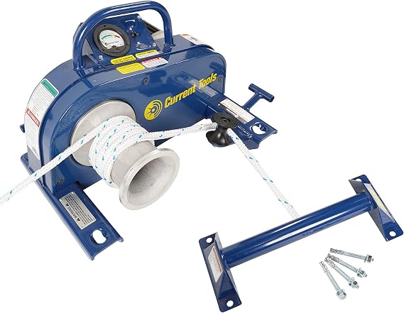 8845 Cable Puller - 8 000 LB Capacity Heavy Duty Wire Puller with Chain & Floor Mount