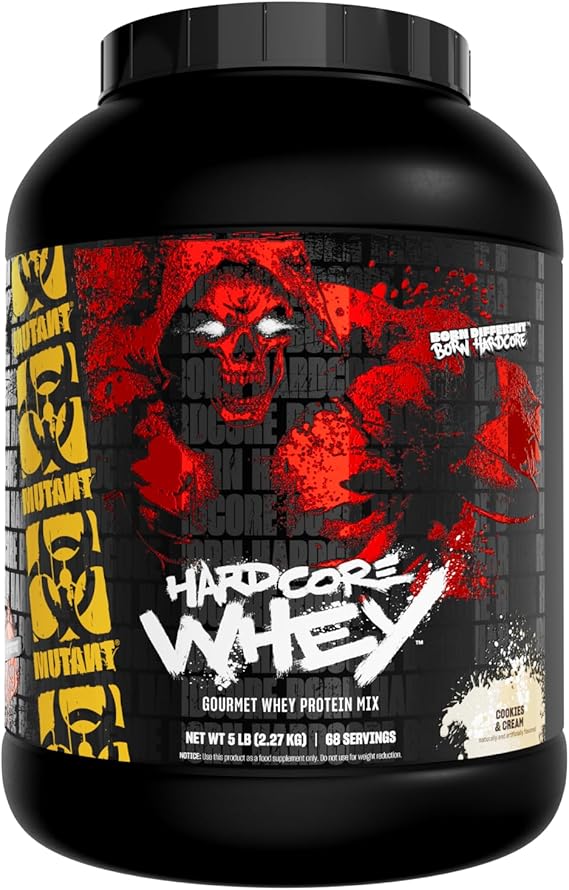 Mutant Hardcore WHEY, 100% Whey Protein Isolate, Cookies & Cream, 5 lb