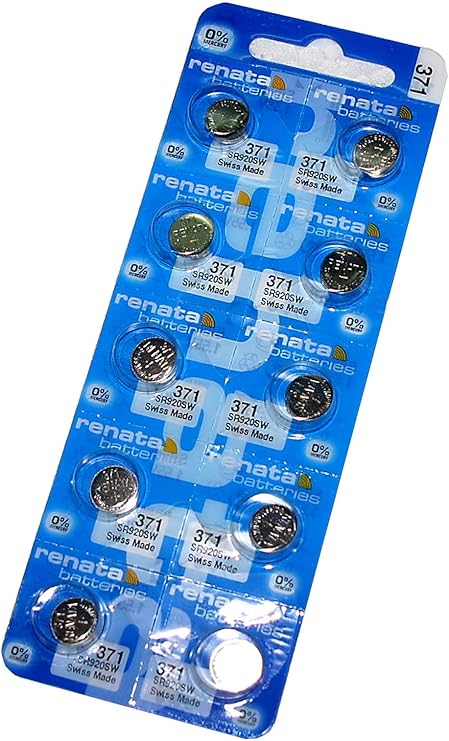 Renata Silver Oxide Watch Battery 371 - SR920SW (10 Batteries) ...