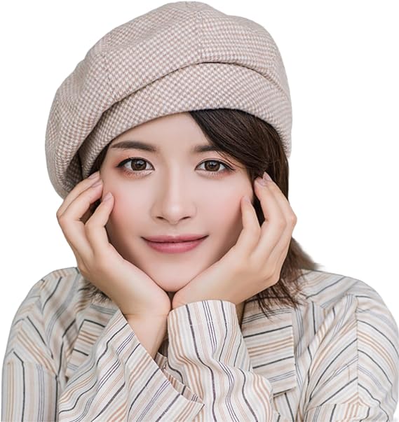 Classic Beret Hats for Women Painter Vintage Classic Fedora Brimless Fall Warm Caps