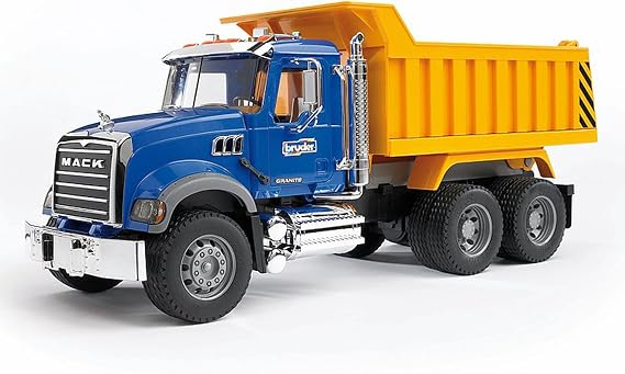 Bruder 02815 Mack Granite Dump Truck 1:16 Scale, Ultra-Realistic Toy Truck for Construction & Farm Play | Durable for Indoor, Outdoor, Sand & Snow Use, Ages 3+