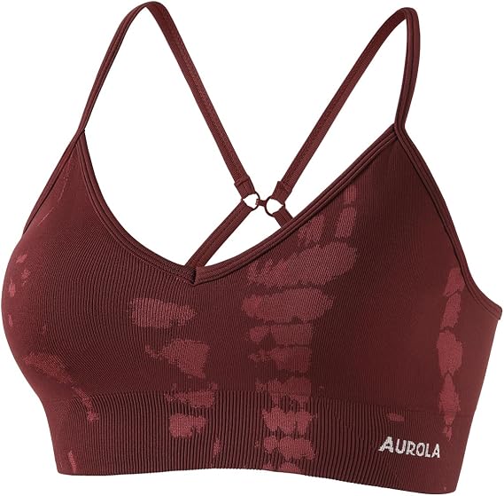 AUROLA Serpent Women's Seamless Strappy Sports Bra Workout Top