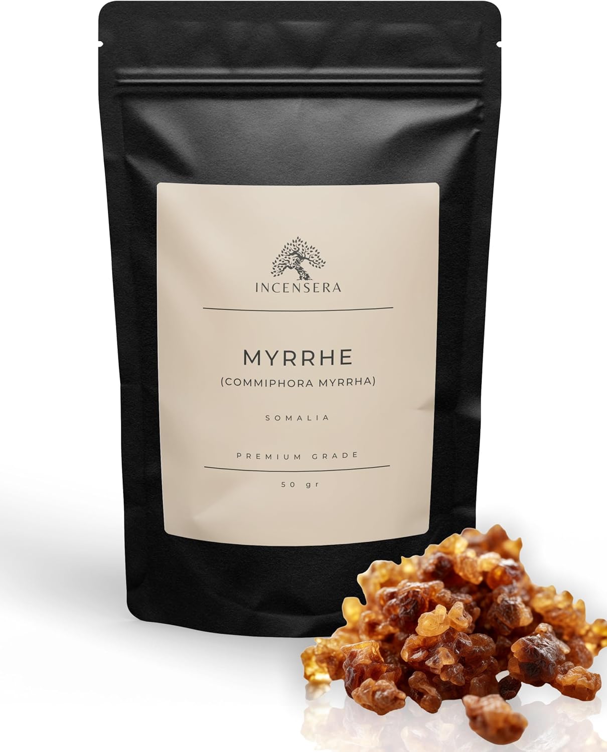 Myrrh Incense Resin 50 g - High-Quality Myrrh Resin for Smoking Natural Pure Tree Resin & Incense for Rituals Meditation & Relaxation