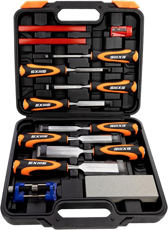 Wood Chisel Set, Steel Woodworking Chisel Set for Woodworking