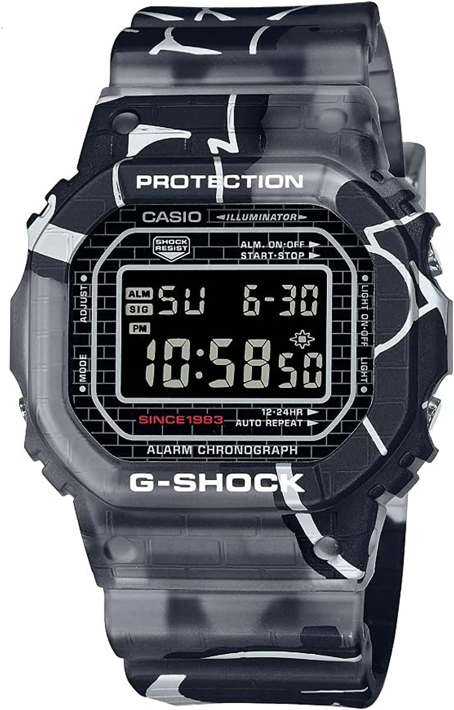 Casio DW-5000SS-1DR Wristwatch, Grey-Black, Standard