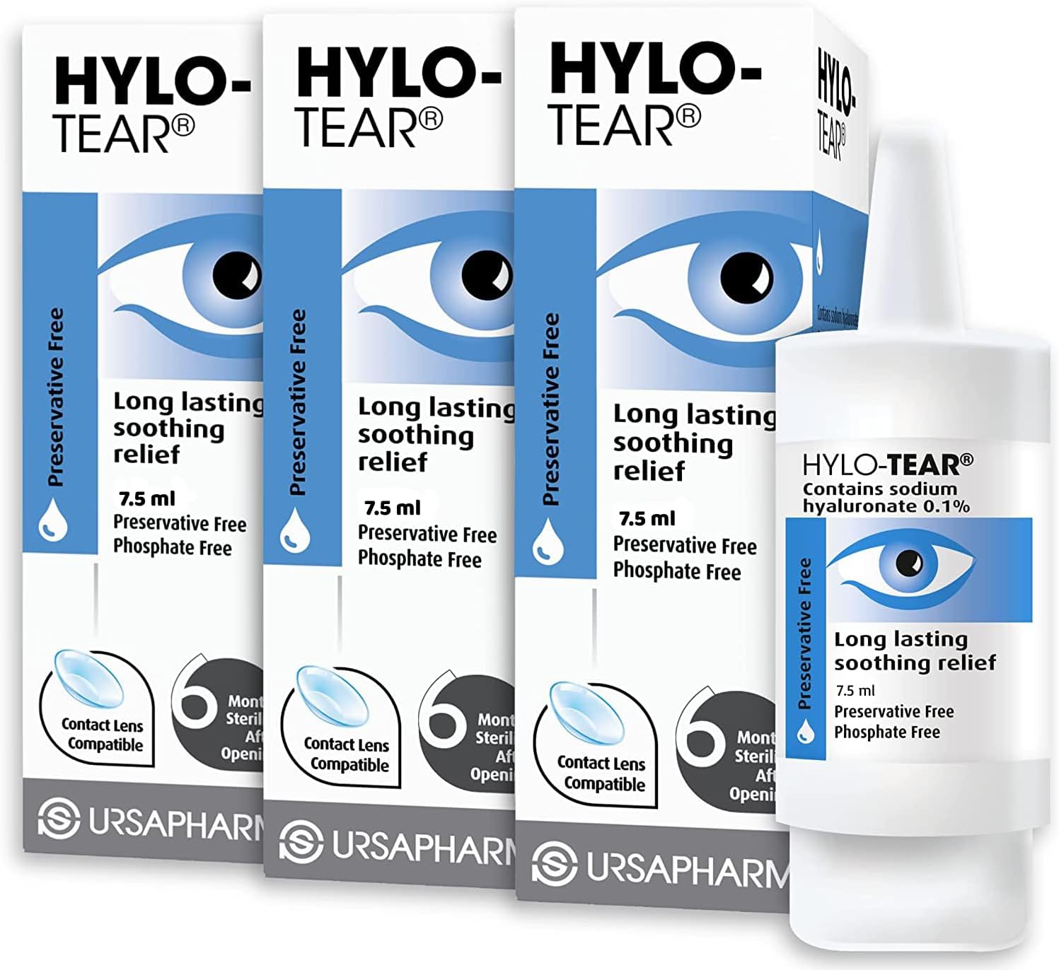 Hylo-Tear Long Lasting Eye Drops 7.5ml x 3 TRIPLE PACK