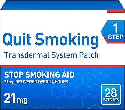 Smoking Aid Stop Smoking Patches Step 1 to Quit Smoking, Easy and Effective to Quit Smoking28 Patches,21 mg