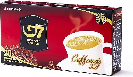 Trung Nguyen G7 3in1 Vietnamese Instant Coffee 16 g x 20 (Pack of 1 )