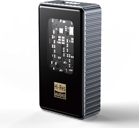 Headphone Amplifier, Portable Hi-Res Audio Amp with 4.4mm & 3.5mm Outputs, PCM 768kHz/DSD256 Support, Volume Control for Android, iOS, Mac & Windows
