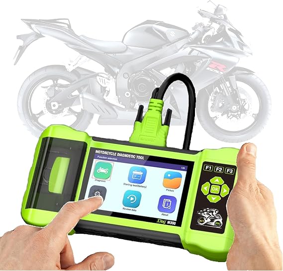 Fully Accessorized-Motorcycle Scanner Function Diagnostic Tool OBD2 Code Reader ABS Test, Battery Test for Harley BMW Ducati Motorcycle Professional Detection Motorcyle Diagnosis Scanner