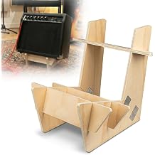 Wooden Guitar Amp Stand for Fender, for Marshall, and Other Guitar Amps, Universal Wooden Low-Profile Guitar Amp Stand for Fender, for Marshall, and All Major Brands, Enhances Sound & Stability
