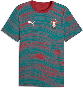 PUMA Mens Portugal Ftblculture All Over Print Crew Neck Short Sleeve Athletic Soccer Cleats - Green