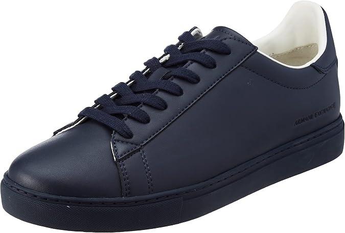 Armani Exchange Men's Lace Up, Side Line Logo, Back Color DetailSneaker