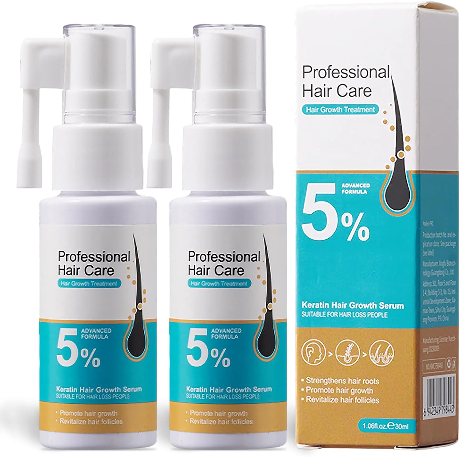 Hair Density Serum for Thinning Hair 2 x 30ml,Helps Nourishes Follicles & Rmanages shedding, Supports Fuller Looking Hair, Suitable for Men & Women