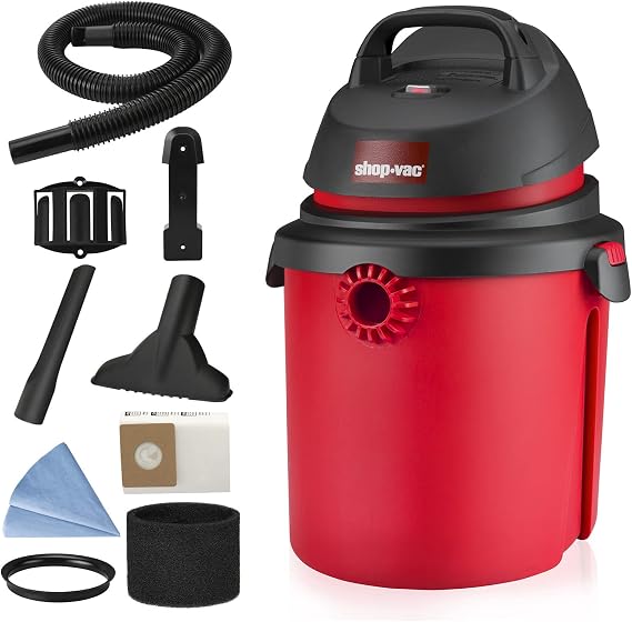 Shop-Vac 4 Gallon 4.0 Peak HP Wet/Dry Vacuum, Wall Mounted, Blower