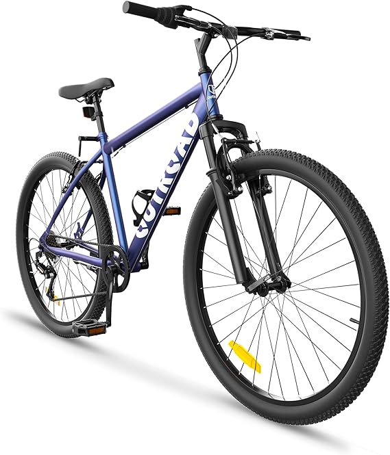 Hardtail Mountian Bikes with 7/21 Speeds Drivetrain, 26 Inch Wheel Mountian Bicycles with Front Suspension, Widened Frame Commuting Bikes with V/Dual Disc Brake