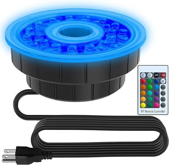Upgradeable LED Light with 10ft Power Cord for Pond Fountain Kits, Including 1 x LED Light, for Models CF1500/2000/3000 & GF1500/2000/3000