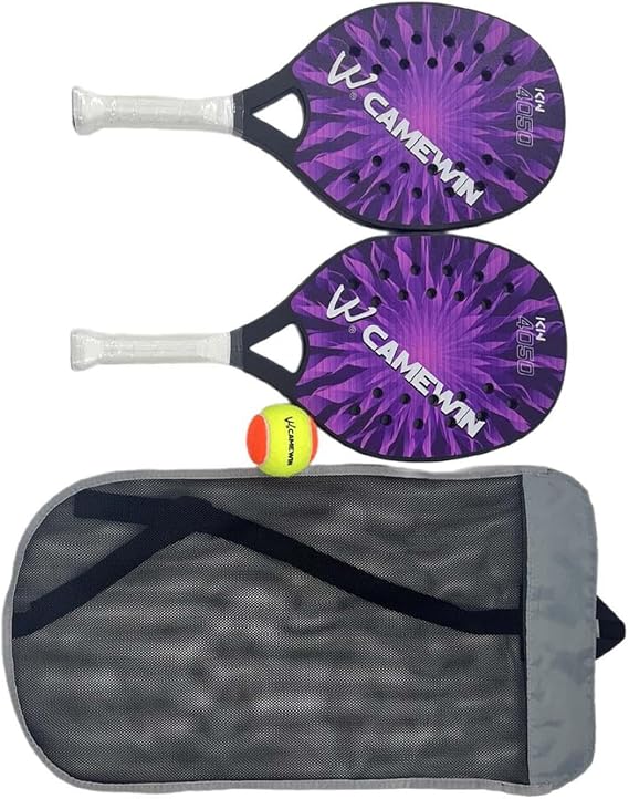 1 Pair Beach Tennis Rackets with Bag Shock Absorption Beach Tennis Paddles for Child Beach Tennis Racquet for Park Outdoor