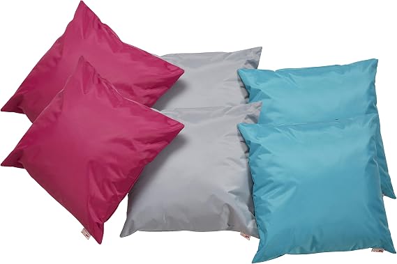 ECR4Kids Floor Pillow Set, 17in, Flexible Seating, Assorted, 6-Piece