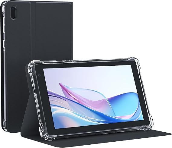 NOVOJOY 7 Inch Tablet with Case, Android 14 Tablet PC, 32GB Storage 8GB RAM Tabletsa Quad-Core Processor Android Tableta pc Dual Camera, WiFi, BT Computer Tabletas.(with Tablets Cover)