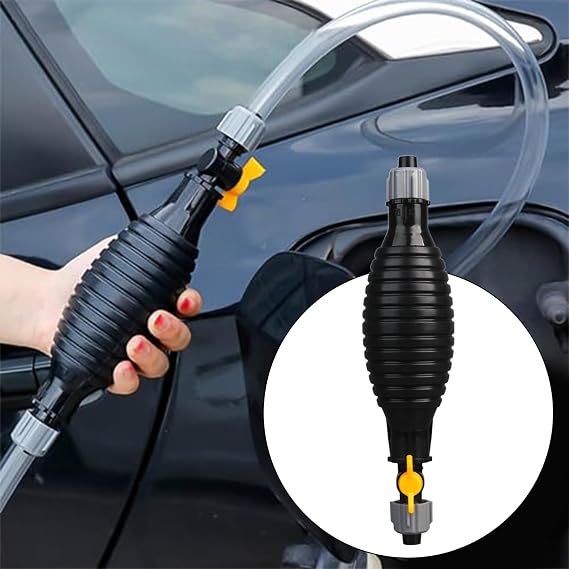 Multifunction Liquid Sucker Pump, Gas Siphon Pump for Gasoline Water, Manual Fuel Siphon Pump Transfer Pump, Portable Gas Syphon Hand Pump (2M)
