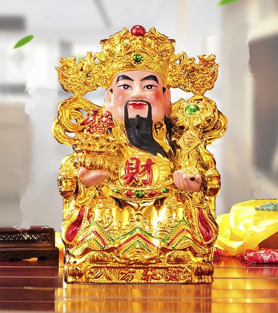 God of Fortune - God of Wealth - Best Chinese Feng Shui Gifts-Feng Shui CAI Shen Statue- Wencaishen- Zhao CAI- Feng Shui Decor- Chinese New Year Gift (Only The god of Wealth, 10 Inches)
