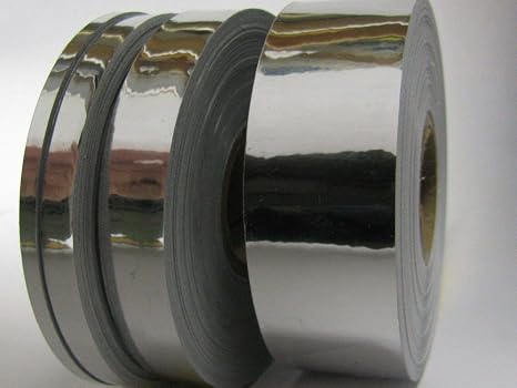 Paper Street Plastics SuperBrite Polyester Chrome Tape, Self-Adhesive, Mirror Finish (1/2'' x 50')