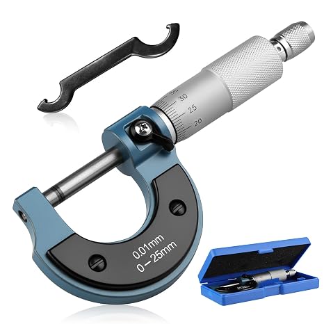 GEU Outside Micrometer 0-25mm, 0.01mm High Precision Metric Caliper