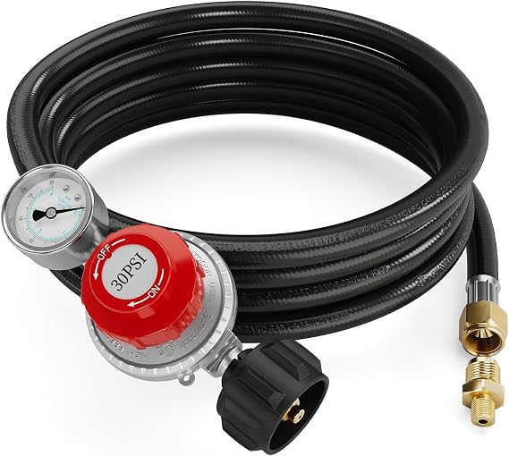 NUPICK 12FT Propane Regulator with Hose for Burner, Turkey Fryer