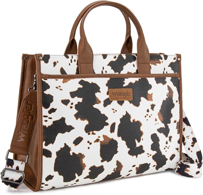 Wrangler Laptop Bag for Women 15.6 Inch Vintage Work Tote Bag for Business Briefcase Handbag with Adjustable Shoulder Strap
