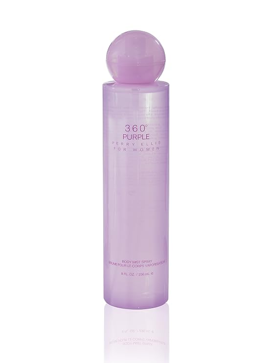 Perry Ellis 360 Purple Body Mist Spray for Women, 8.0 Ounces/ 240 ml