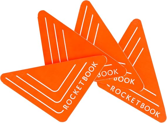 Rocketbook Beacons Smart Stickers for whiteboards, Triangles, Orange, 2.5"h, 4/Pack