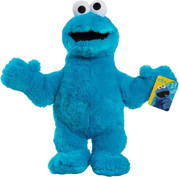 Sesame Street Big Hugs 18-inch Large Plush Cookie Monster Stuffed Animal, Blue, Pretend Play, Kids Toys for Ages 18 Month by Just Play