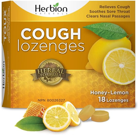 Herbion Naturals Cough Drops, Honey Lemon, 18 Count