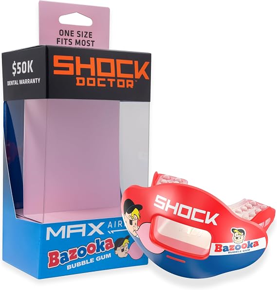 Shock Doctor Kool Aid Lip Guard Mouth Guard - Max Air Flow, Full Mouth Protection Compatible with Braces, Lip Guard, Instant Fit Mouthguard for Football, Hockey, Lacrosse