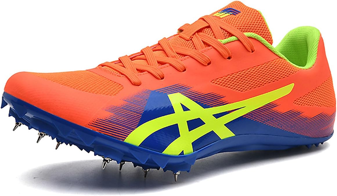 Non-Slip Track and Field Spikes Shoes for Men Women Boys Girls Jumping Sneakers Professional Racing Sprint Sneakers Rubber Athletic