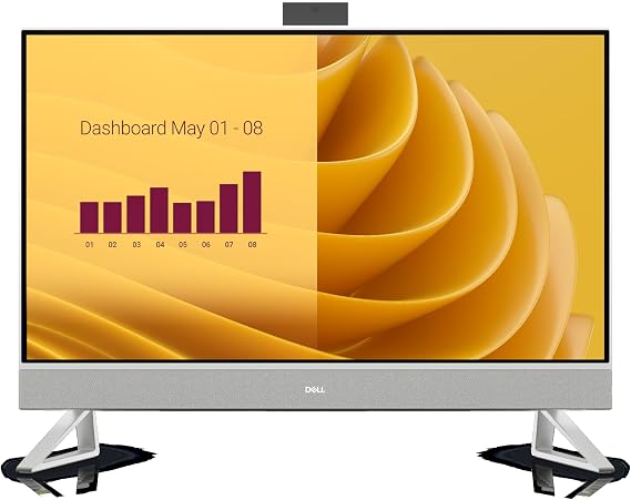 Dell All-in-One Desktop PC Dell 27 All-in-One EC27250 Core i7 1355U Memory 16GB SSD 1TB Windows 11 Home Pearl White Spring 2025