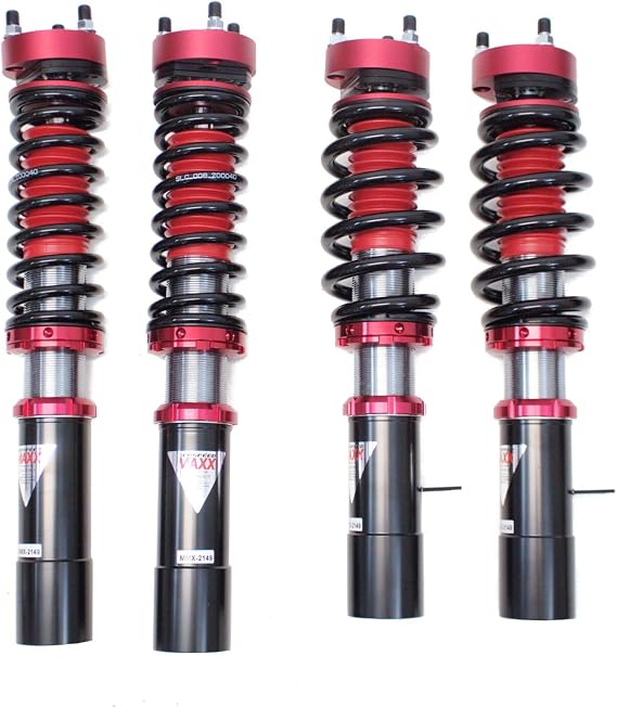 Godspeed MMX2149 MAXX Coilovers Lowering Kit, Fully Adjustable, Ride Height, 40 Damping Settings, compatible with Nissan Datsun 280Z (S30) 1975-78 (Front/Rear Knuckle Welding Required)