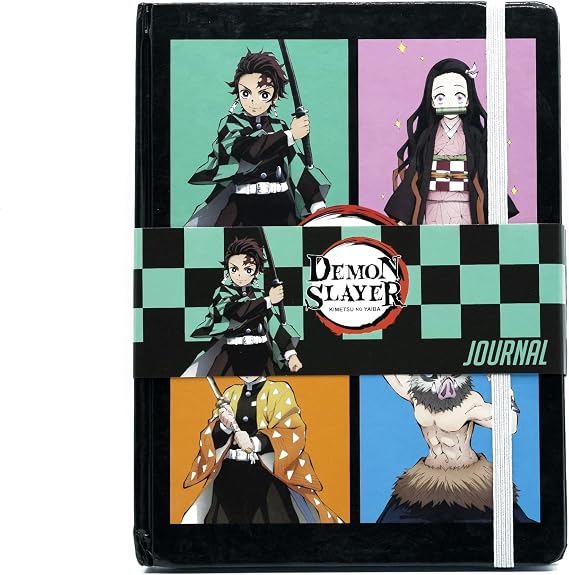 Surreal Entertainment Demon Slayer Hardcover Notebook | Bound Sketchbook Journal, Work Memo Notepad With Lined Paper, Travel Diary Writing | School Supplies For Classroom, College, Business | Anime Gifts and Collectibles