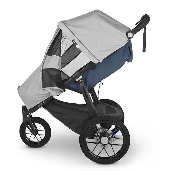 UPPAbaby Sun and Bug Shield for Ridge Stroller, UPF 50+, Wind and Insect Protection, Ventilated Design, Quick Attachment, Easy Access to Child