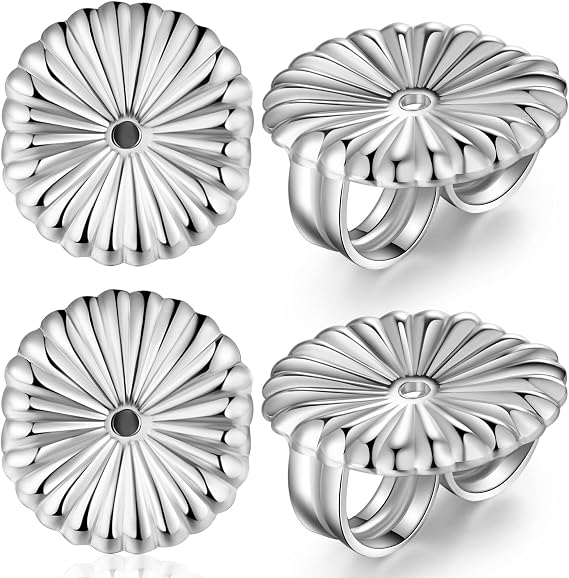 Earring Back for Studs 925 Sterling Silver Hypoallergenic Locking Flat Replacement Backs