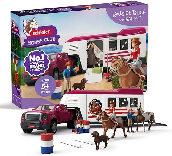 Schleich Horse Club - 119Pc Lakeside Truck And Trailer - Kids 5+ | 42705