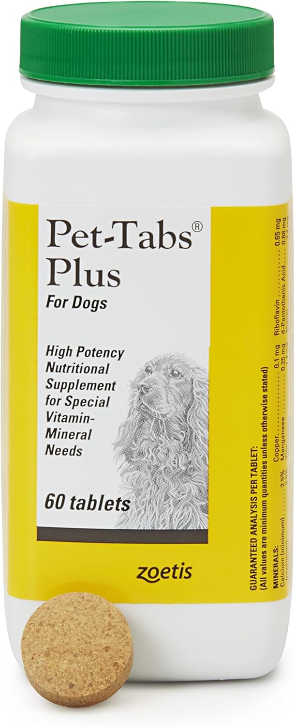 Pet-Tabs Plus Multivitamin and Mineral Supplement for Puppies and Dogs Chewable Tablet