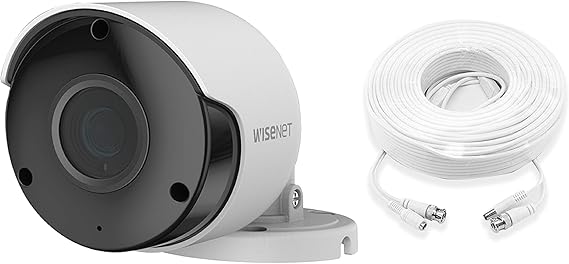Wisenet SDC-79446BF 1080p Full HD CCTV Surveillance Weatherproof Bullet Security Camera 82ft IR Distance Plastic Housing 3.6mm Lens 103 Wide Angle