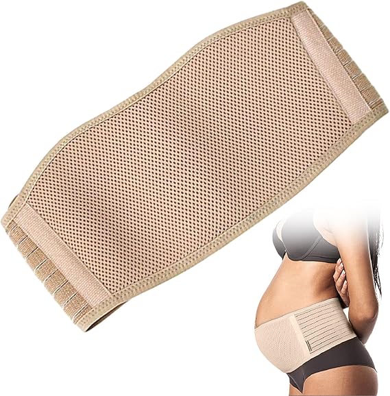 2 in 1 Pregnancy Belly Band Support for Bump, Pressure Relieving Waist Care Abdomen Pregnancy Support Pelvic Maternity Belt for Pregnant Women, Helps with Back, Hip Pain, Free Size